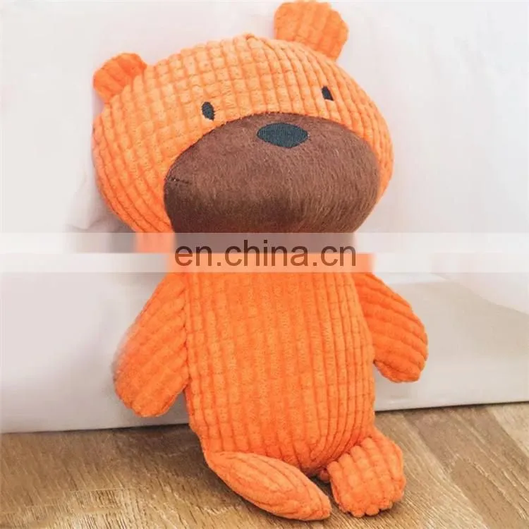 China factory supply dog toys pet cotton rope bear squeaky