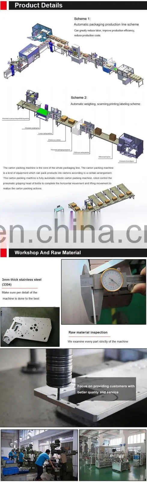 automatic carton box filling packaging machine sealing handling conveyor