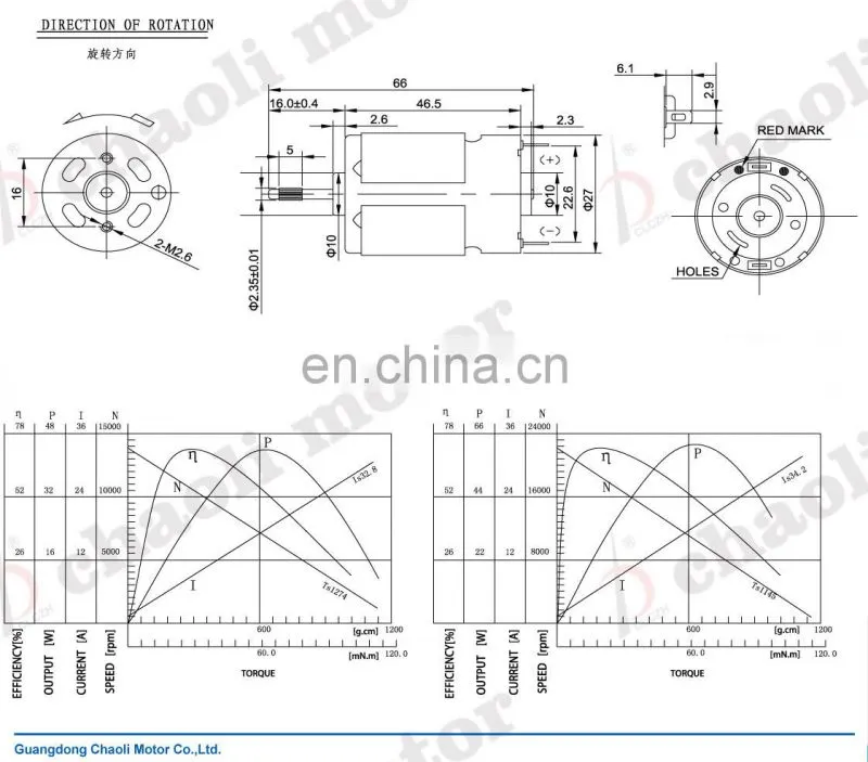 27mm CL-RS390 dc motor for mini pump
