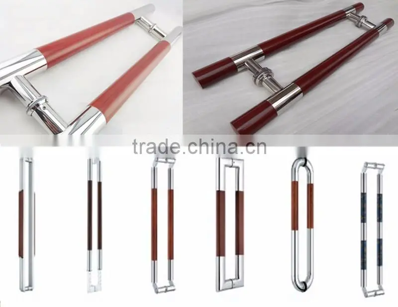 New design exterior pull door handles glass door wooden handle