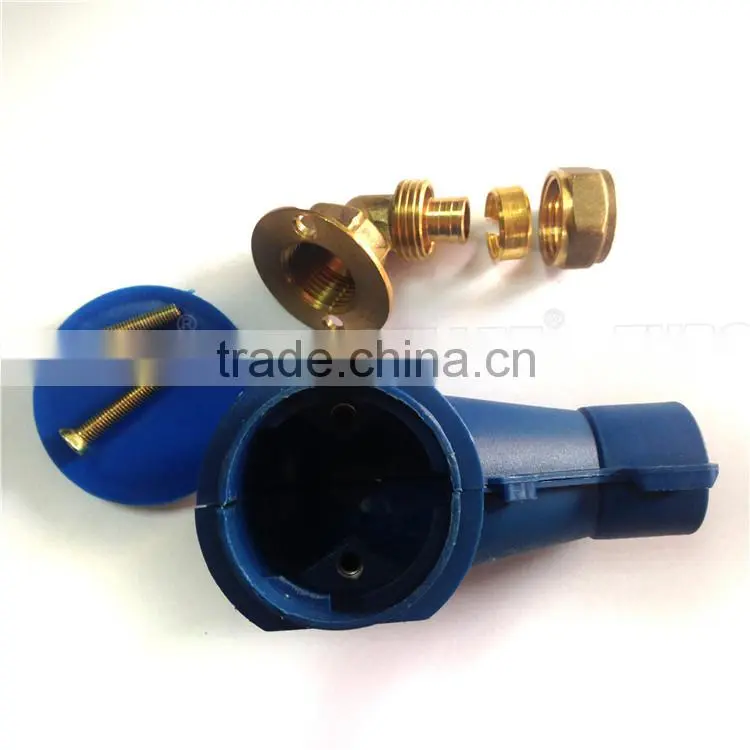 Lowest price bule Malleable compression brass fitting plumbing union for pex gas pipe