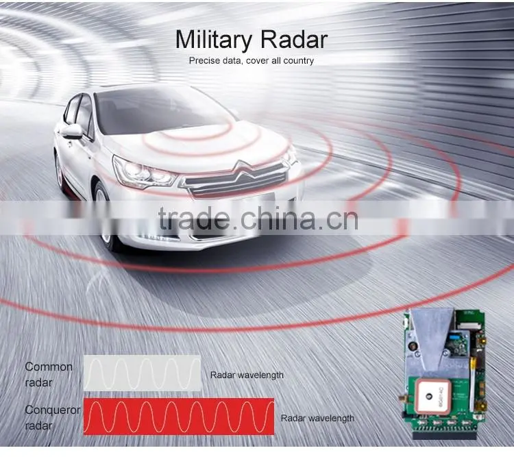 2016 Russia / English Voice Warning 16 Brand LED Display X / K / Ku / Ka car alarm system
