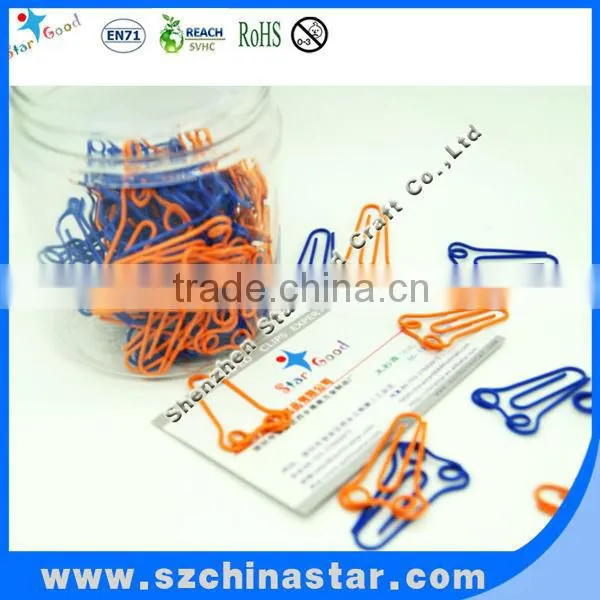 colorful butterfly shape paper clip with PET box