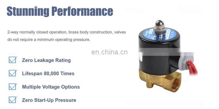 COVNA DN8 1/4 inch 2 Way 12V 24V DC Normally Closed Miniature Brass Diesel Fuel Solenoid Valve