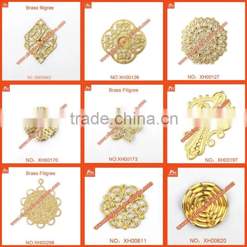 2011 Newest Brass Filigree Bead Caps Jewelry accessories