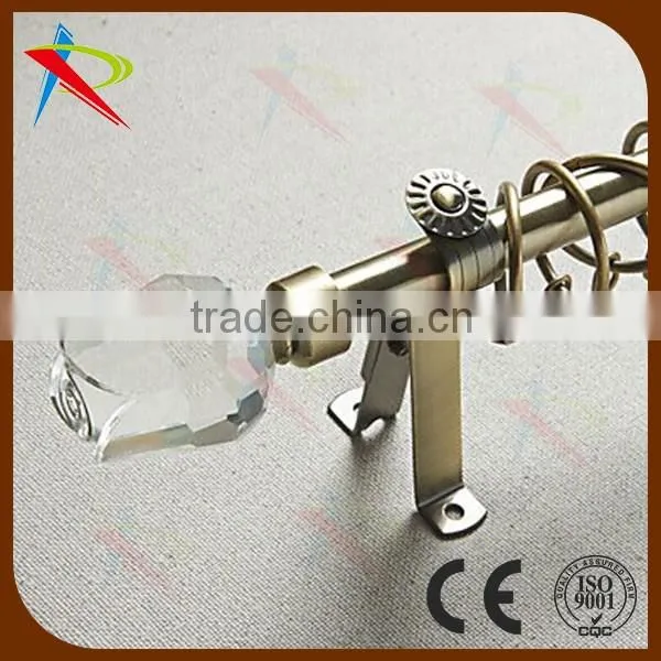 Crystal curtain rod set accessories end caps/finials