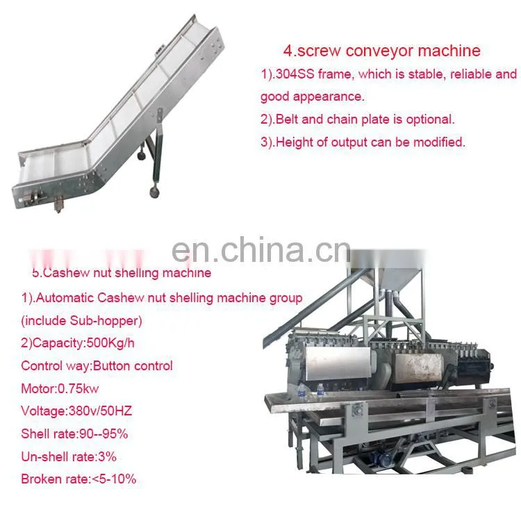 Automatic Chickpea cashew nut plant dehulling shelling processing machine