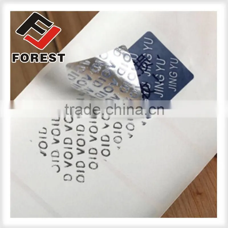 Tamper Evident void security seal Label Sticker, custom 3d printing epoxy sticker