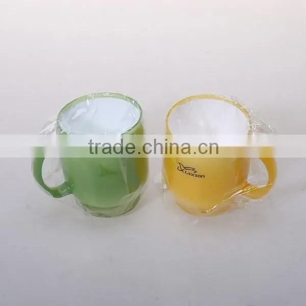 Gift Suitable Printing Double Wall Oval Mug Cup with Handle