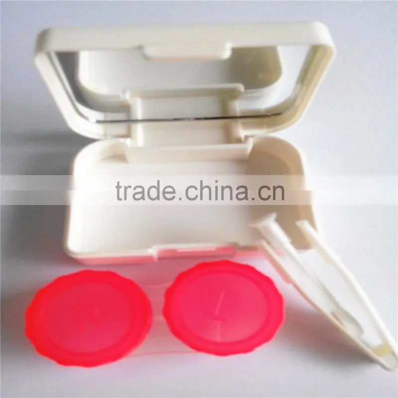 easy carry cute white contact lens case