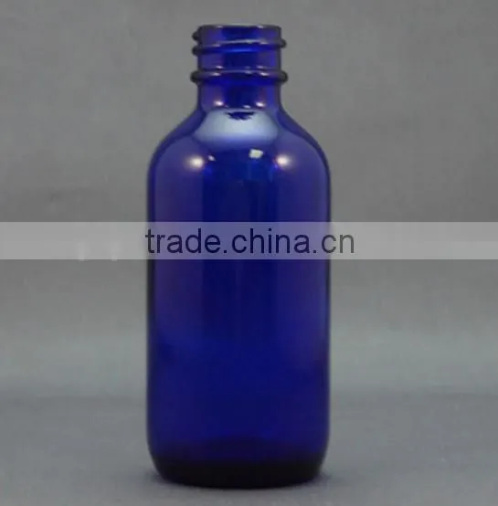 1 oz blue glass boston bottle, 30ml blue boston round glass bottle