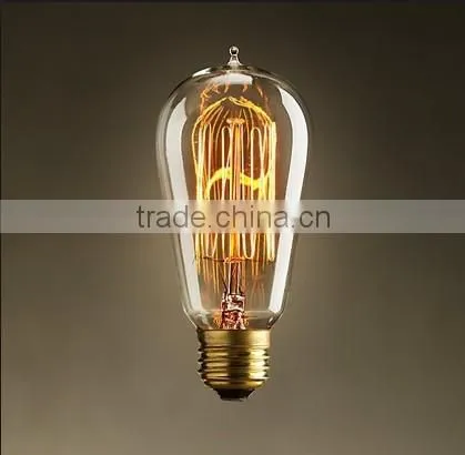 Aged Steel Edison Bulb Wall Light