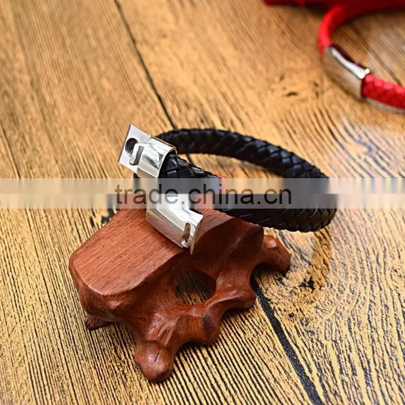 2016 in stock new product handmade genuine leather friendship bracelet