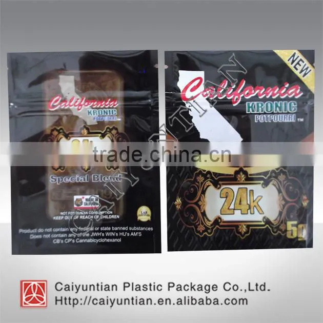 wholesale Herbal incense potpourri zipper bag