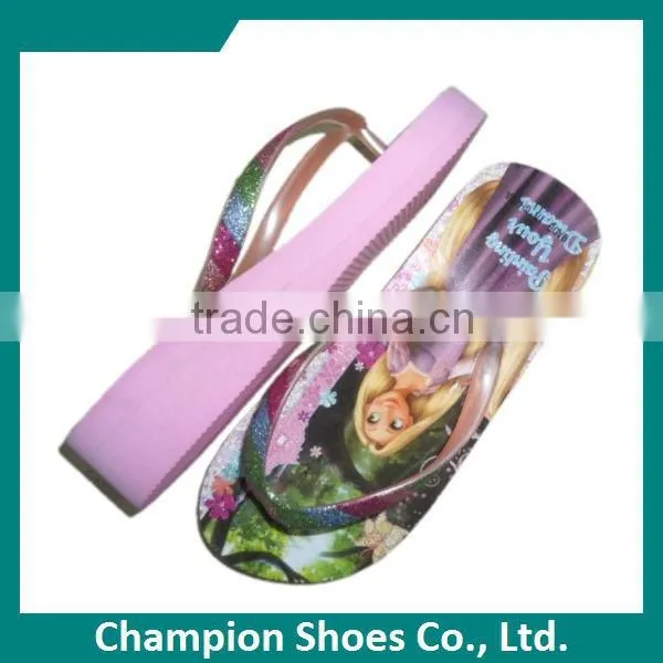 Custom Printed High Heel Girls Flip Flops