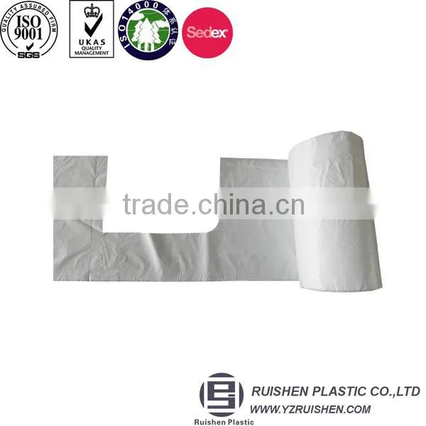 Transparent HDPE Printed T-shirt Rolling Bags