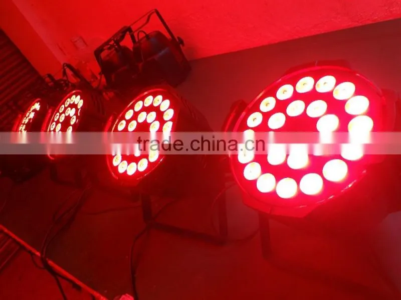24x18w led par RGBWA UV 6in1 Stage lighting led washing par high power full colors dmx512 DJ led par64 RGBWA+UV 6 in 1 Leds
