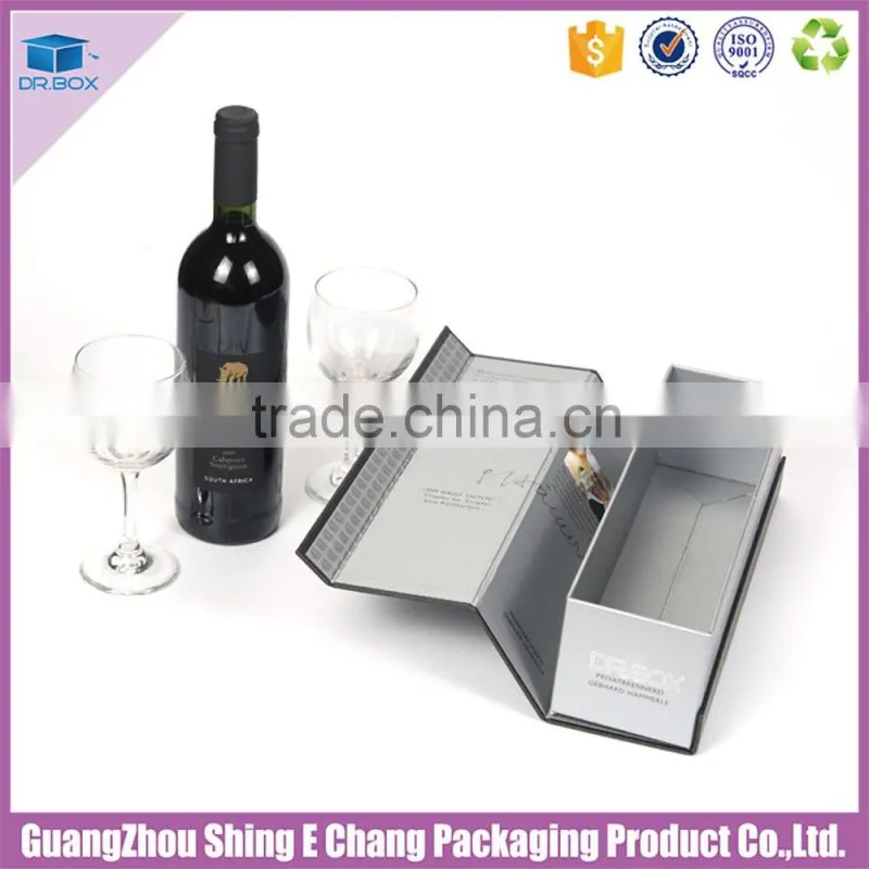 2016 new design paper cardboard folding wine gift boxes