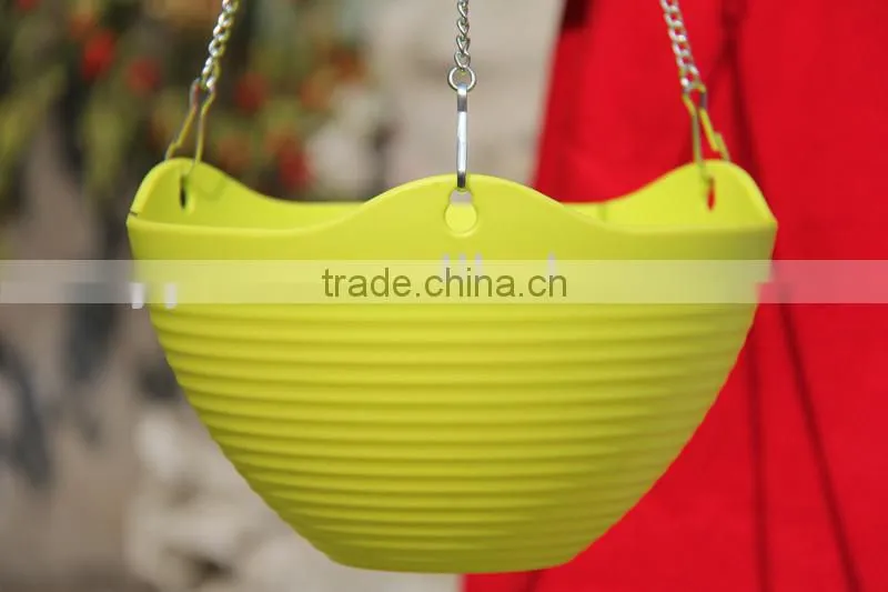 Plastic decorative balcony flower pots