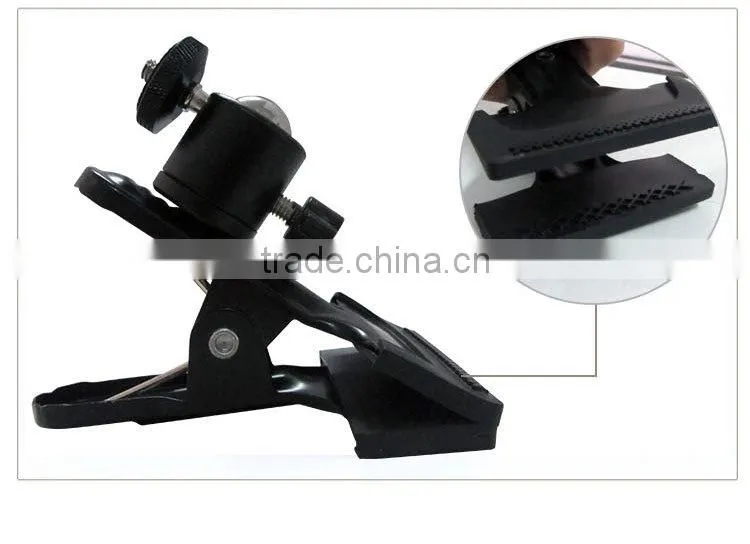 Metal Clip Clamp Holder Mount With Standard Ball Head 1/4 Screw for Photography