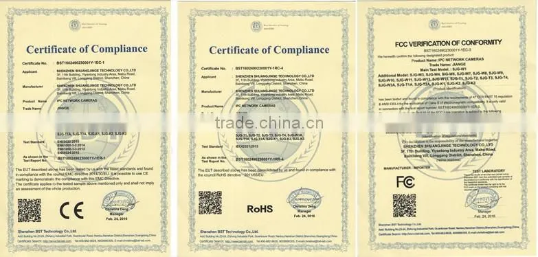 CE ROHS FCC approval two way talk cctv camera wifi ip camera with night vision