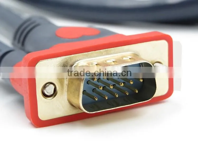 Professional manufacturer VGA Cable male to male 15pin 3+9 full copper 1.5m VGA cable for multimedia