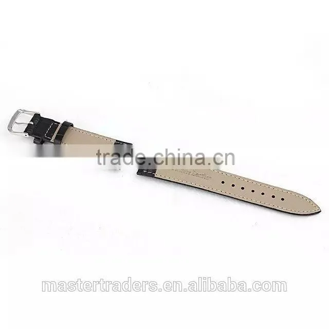 Cheap Crocodile Grain Genuine Leather Watch Band Wrist Strap For 38MM Apple Watch MT-3566