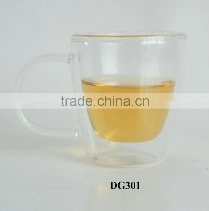High-quality double wall glass cup 100ml