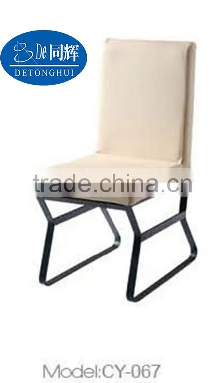 Y-067 modern furniture stainless steel dining chair leather chair