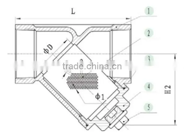 1000 wog stainless steel casting y-strainer