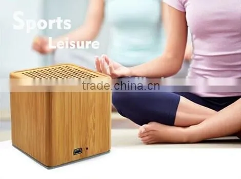 Mini bamboo bluetooth speaker