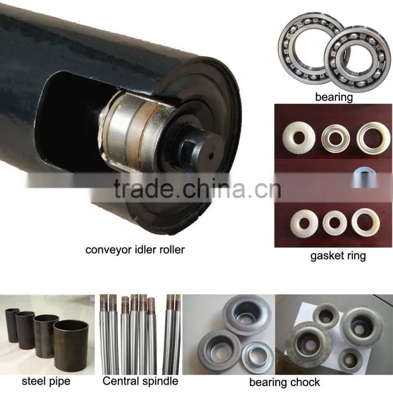 Three Roll Troughing Conveyor Idler Roller For Conveying Bulk Materials