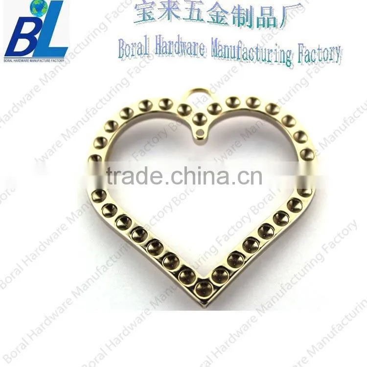 Custom bike shape metal handbag pendant with gold plating