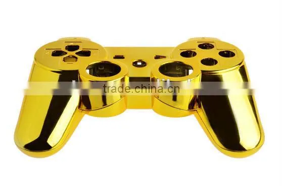Golden Chrome for PS3 Custom Controller Full Shell Plus Full Matching Buttons set