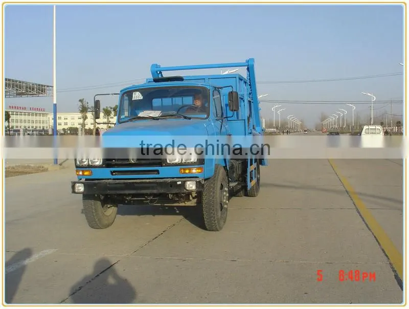 Dongfeng long cab recycle collection trucks,swing arm type garbage truck,swing arm type garbage truck