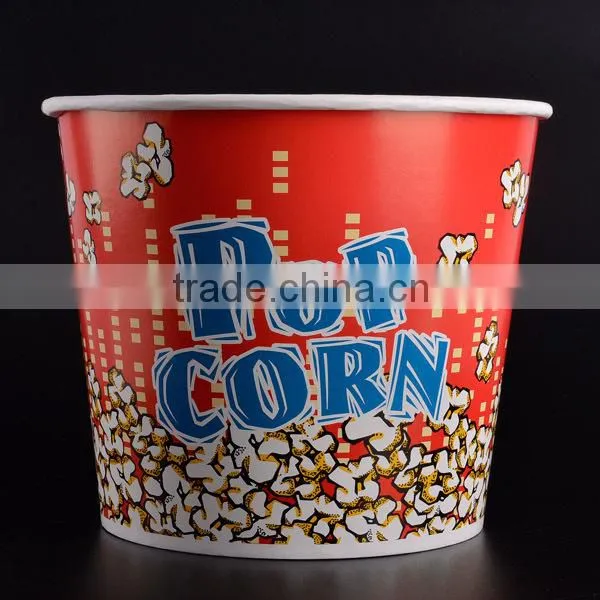 Disposable custom printed popcorn bucket