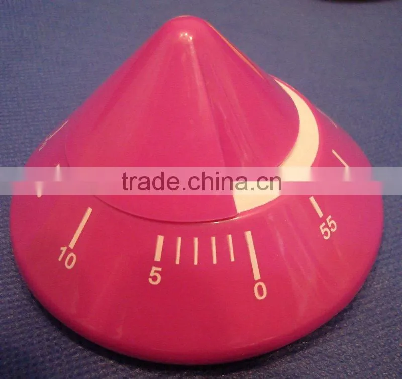 Cute Colorful Plastic Pyramid Shaped Kitchen Mechanical Timer