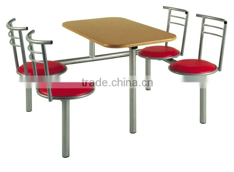Metal frame dining seats/Plastic dining table