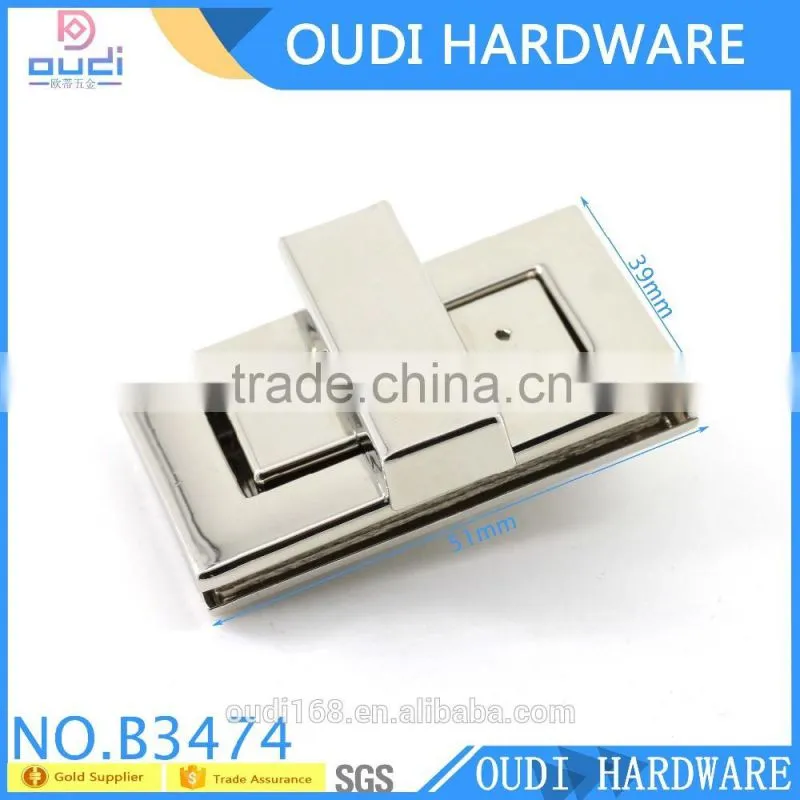 high-grade DIY lady bag creative bag accessories trun lock,handbag accessories bag turn lock.
