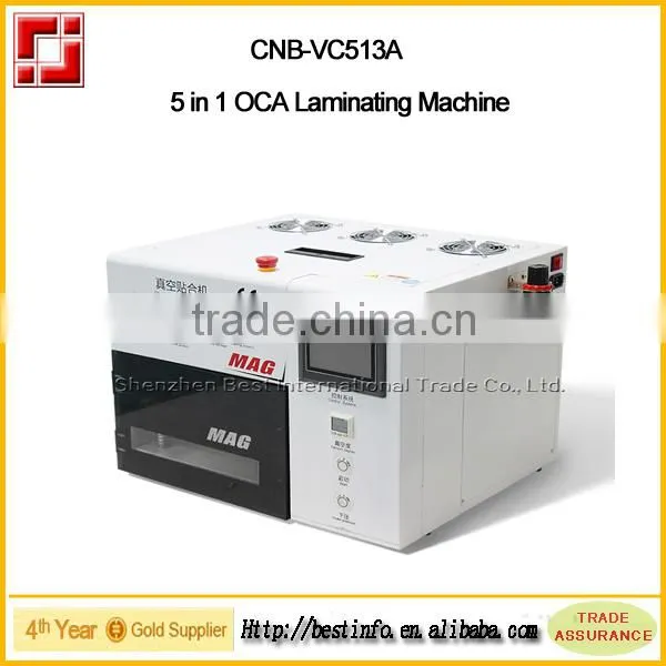2016 High Efficiency 5 in 1 vacuum laminator phone repair machine with small bubble remover