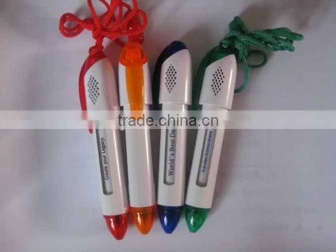 ad window retractable message pen with string