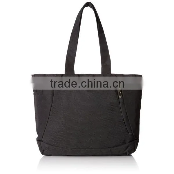Durable Polyester Reusable Shopping Bag Tote Bag Black