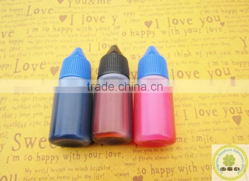 Water basic self-inking stamp ink/Re-fill stamp pad ink for office use