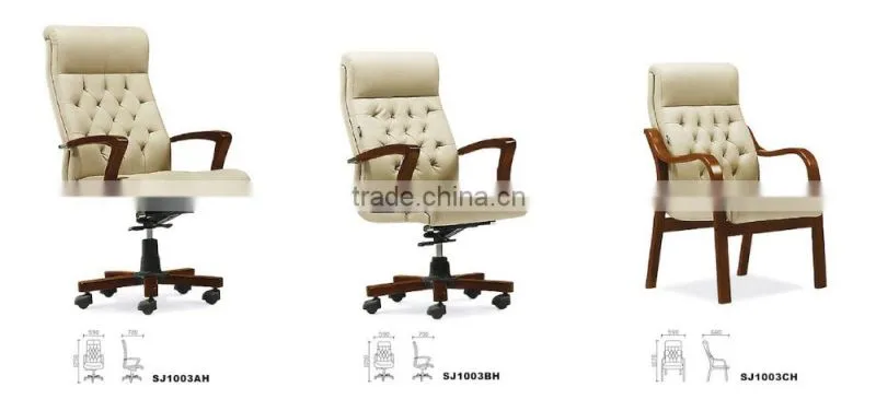 Furniture high back armrest ergonomic leather executive office chairs with wheels GZH-SJ1003