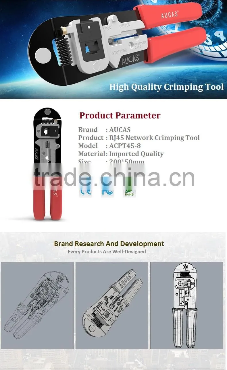 Taiwan Professional Cable Crimping Tools For Insulated Terminals Great Offer