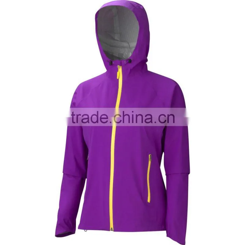 Women's 190t nylon fabric rain jacket