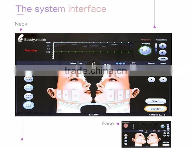 Beauty salon high intensity focused ultrasound hifu beauty machine