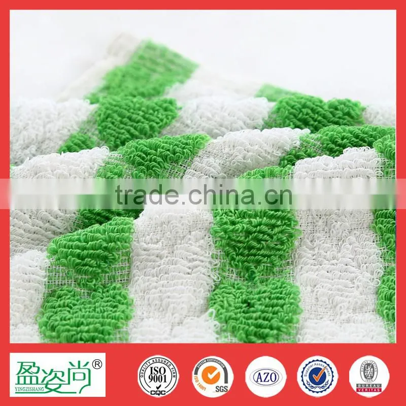 2015 hot sale cheap stripe cotton kitchen towels small and contrast color hand towels