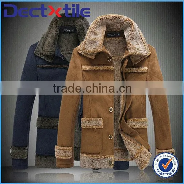 Mens leather suede jacket fabric stretch suede fabric suede pants fabric for men