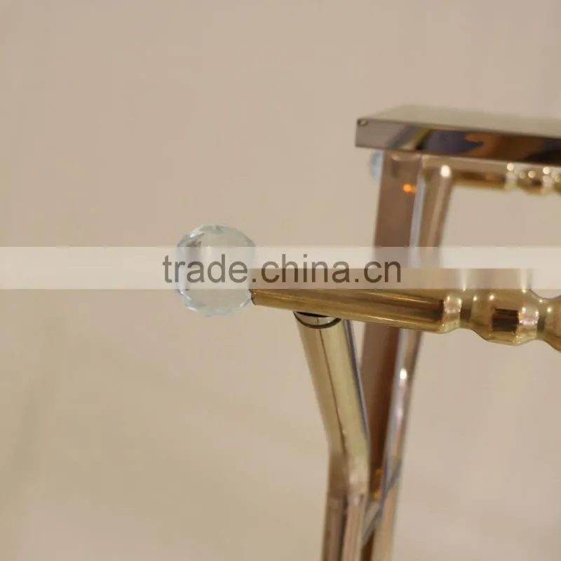 QD- F178 Wholesale luxury rose gold metal clothes display rack